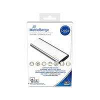 MediaRange SSD Festplatte Gen2 USB Type-C 240GB ext. sil