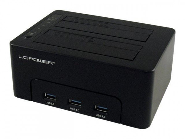 Dockingstation LC-Power USB 3.0 2-Bay 2,5"/3,5"HDD/SSD+3xHub