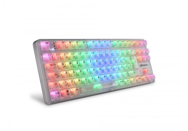 Sharkoon Gaming Tastatur Crystal Shark weiß DE